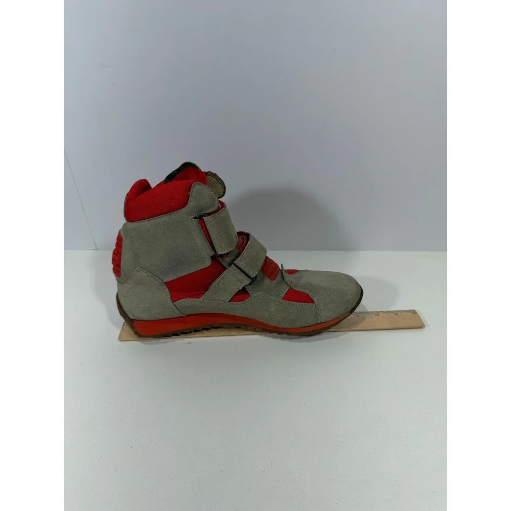 Vintage AXO Grey Red Suede Motocross Sport Boots High Top 90s Favaro Design‎